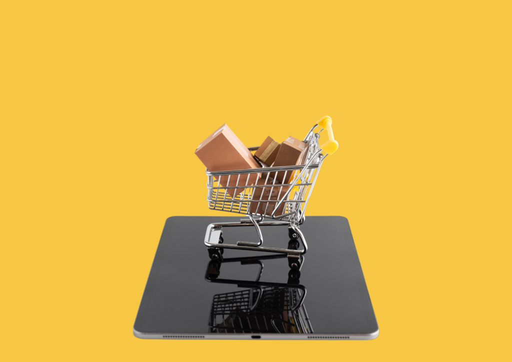 online shopping cart on tablet - black friday - deals