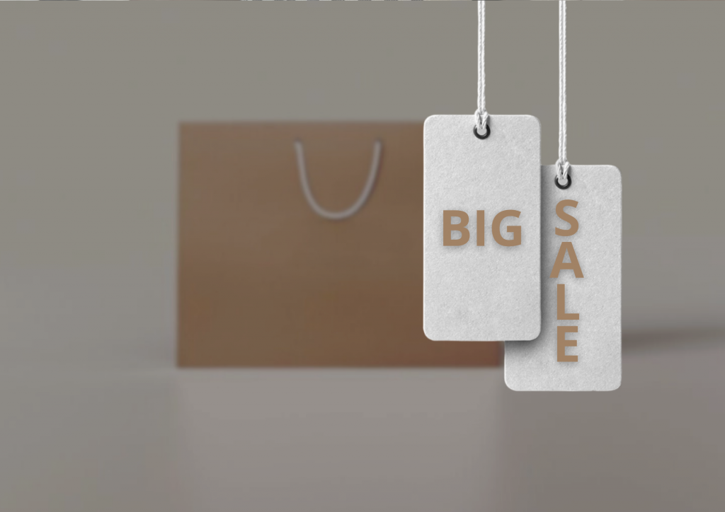 big sale - deals - shopping bag in the background - shopping - black friday